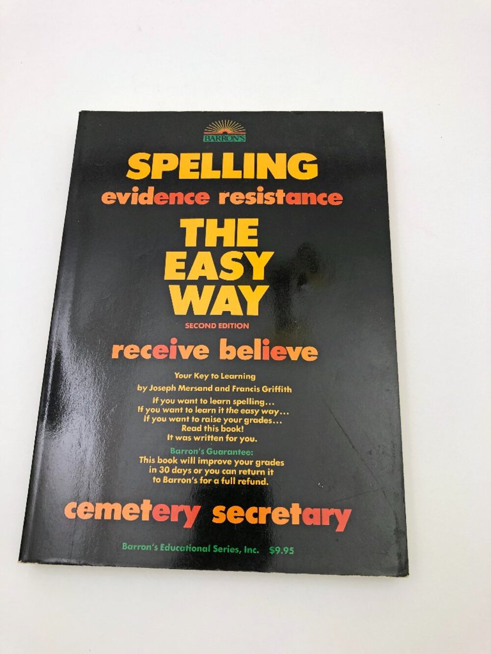 Spelling the Easy Way Second Edition 1st Printing Barron's PB CR-1988
